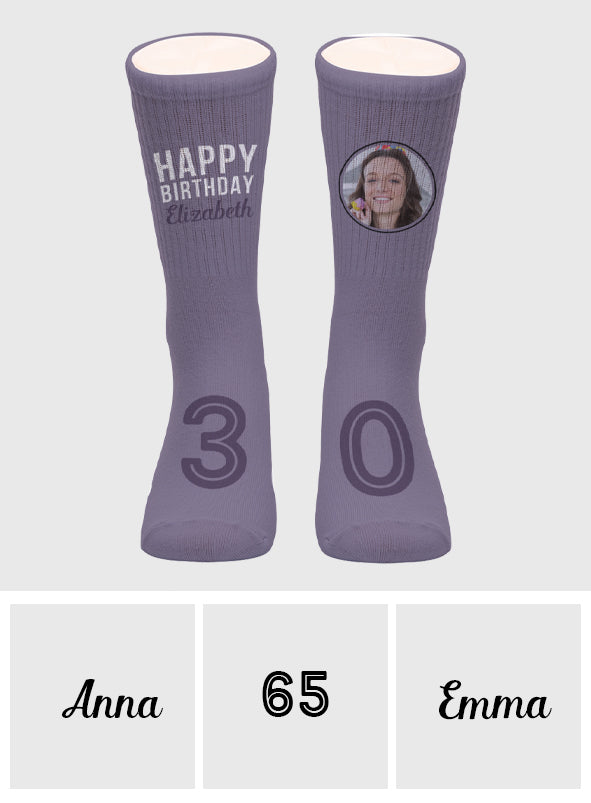 Happy Birthday - Personalized Birthday Socks