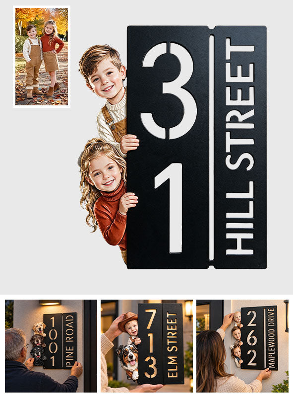 Welcome Home - Personalized Kid 3D Printed Cut Metal Sign
