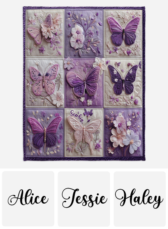Love Butterflies - Personalized Butterfly Blanket
