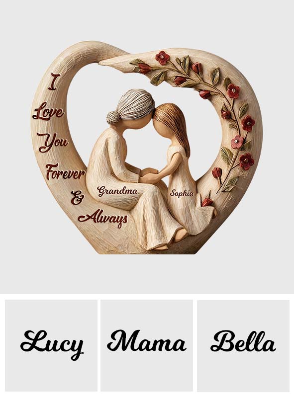 The Love Between Grandma And Granddaughter Is Forever - Personalized Kid Custom Shaped Acrylic Plaque