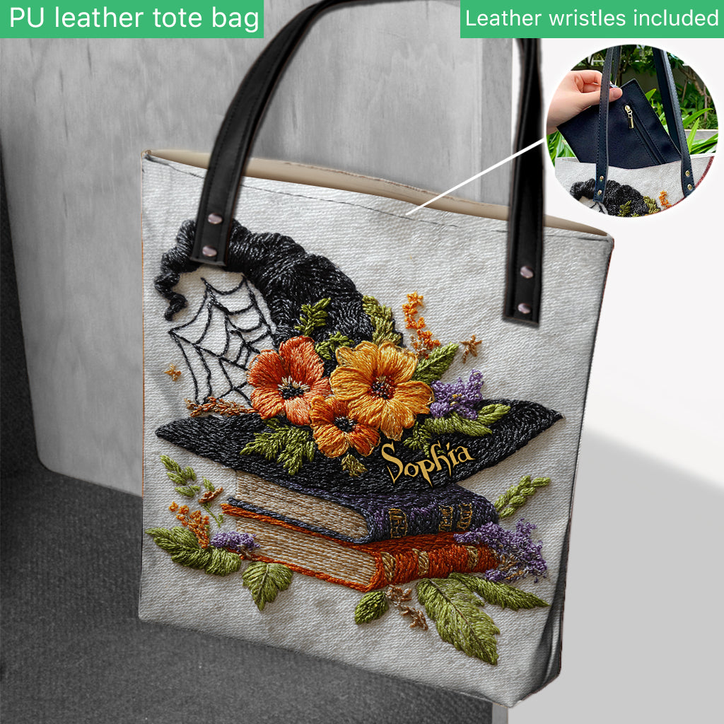 Beautiful Witch Hat - Personalized Witch Tote Bag