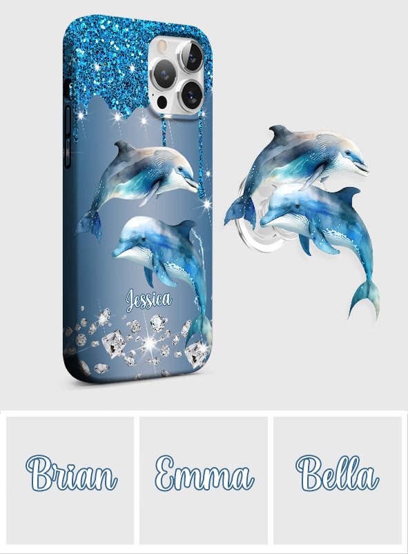 Magnifiques dauphins - Coque de téléphone personnalisée avec impression intégrale de dauphins