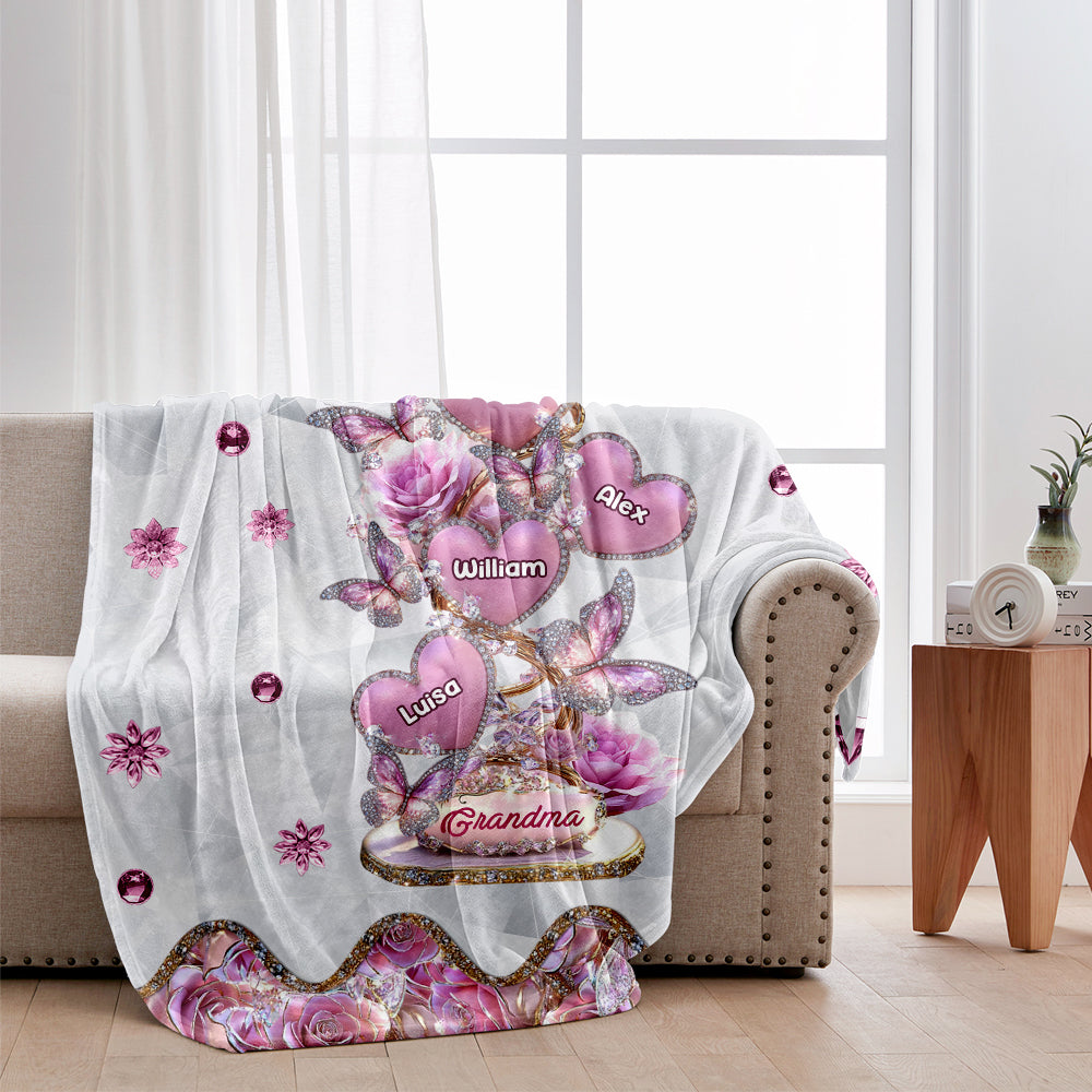 My Sweethearts Gift For Mom, Grandma - Personalized Mother Blanket