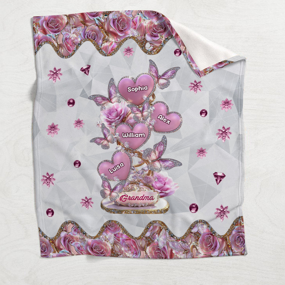 My Sweethearts Gift For Mom, Grandma - Personalized Mother Blanket