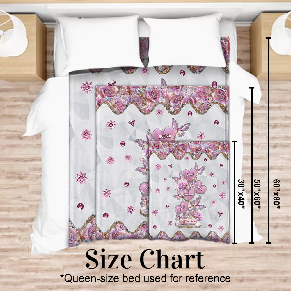 My Sweethearts Gift For Mom, Grandma - Personalized Mother Blanket