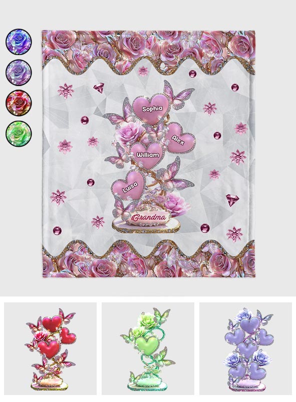 My Sweethearts Gift For Mom, Grandma - Personalized Mother Blanket