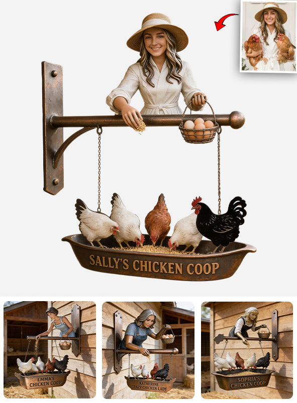 Custom Any Photo My Chicken Coop - Personalized Chicken Wooden Wall Mount Sign