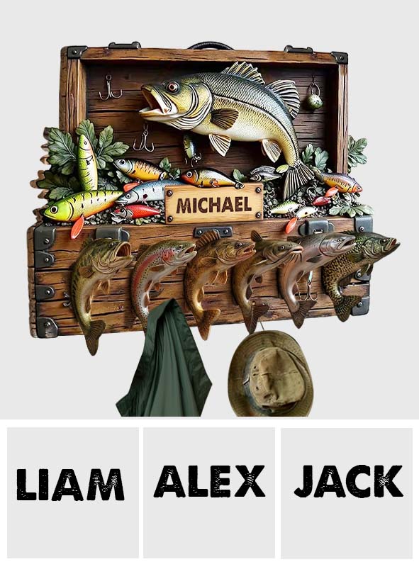 Reel Fun Perfect Gift For Fishing Lovers - Personalized Fishing Shaped Hanging Organizer
