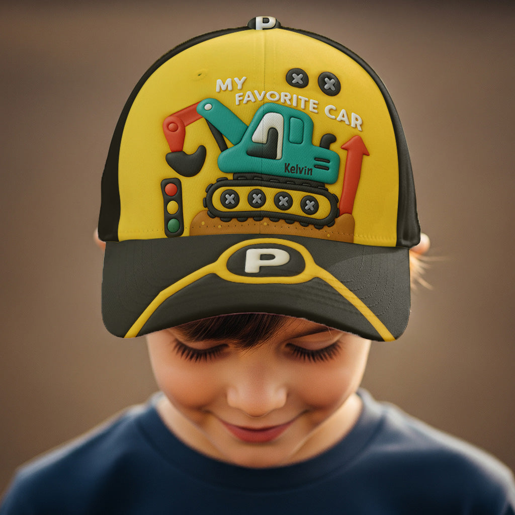 Excavator Cute Children's Gift - Personalized Kid Classic Cap