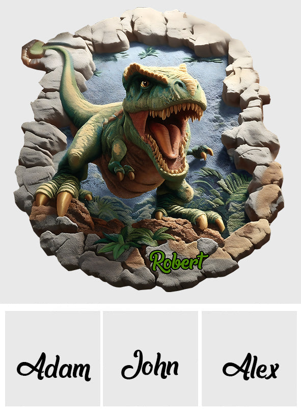 Dino World - Paillasson/Tapis personnalisé en forme d'enfant