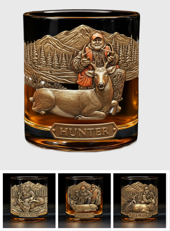 Custom From Any Photo - Personalized Hunting Whiskey Glass
