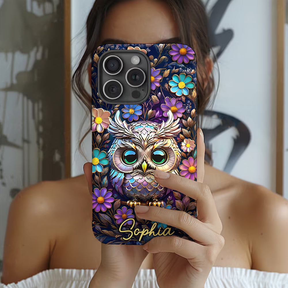 Cute Owl - Personalized Owl Full Print Phone Case