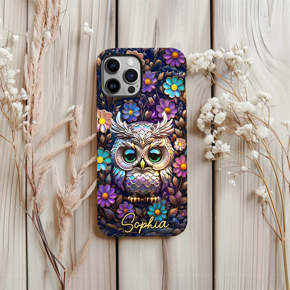 Cute Owl - Personalized Owl Full Print Phone Case