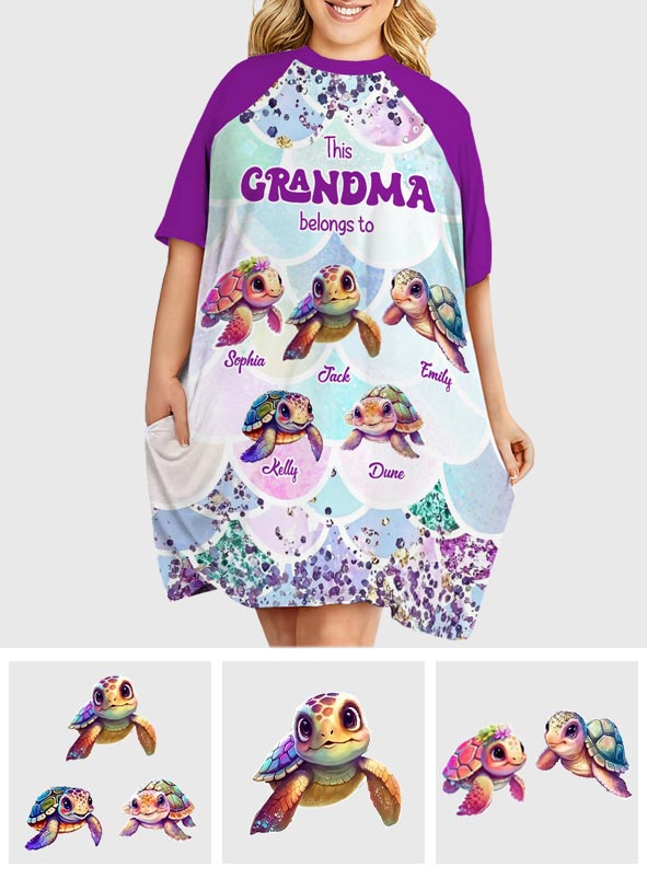 Dieses Oma-Kleid gehört - Personalisiertes Oma-Schlafshirt