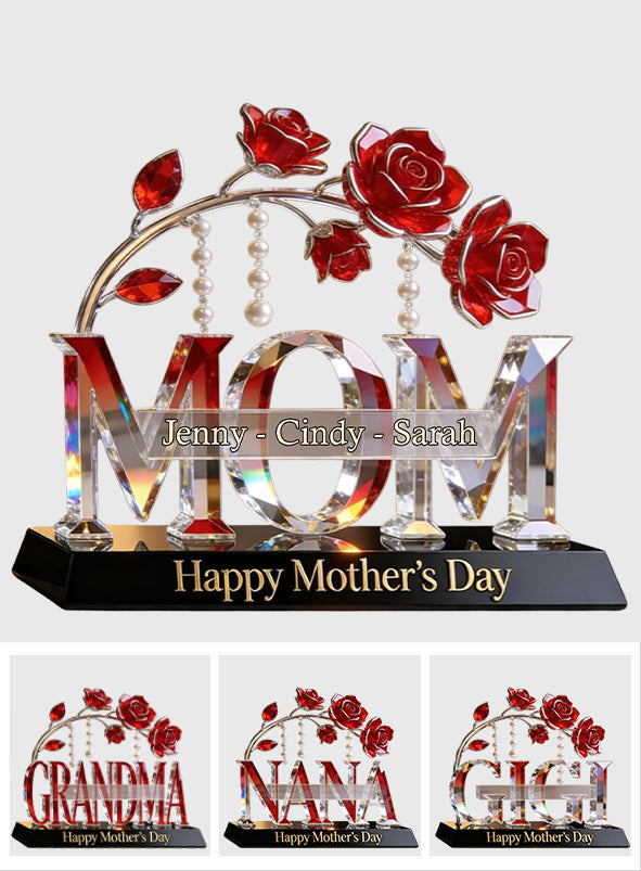Geschenk für Mama und Oma - Personalisierte Mutter Acrylplakette