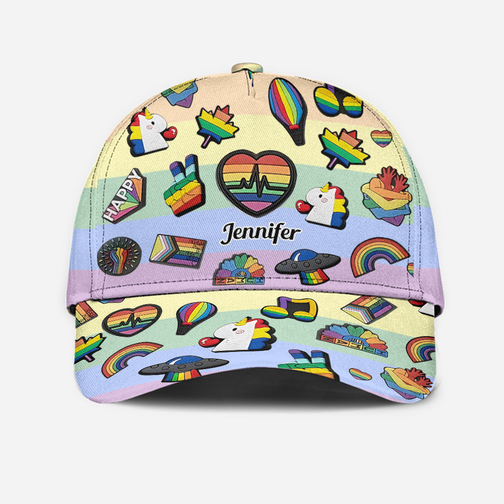 Pride Rainbow - Personalized LGBT Support Classic Cap