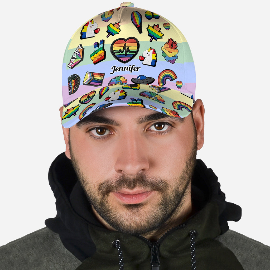 Pride Rainbow - Personalized LGBT Support Classic Cap