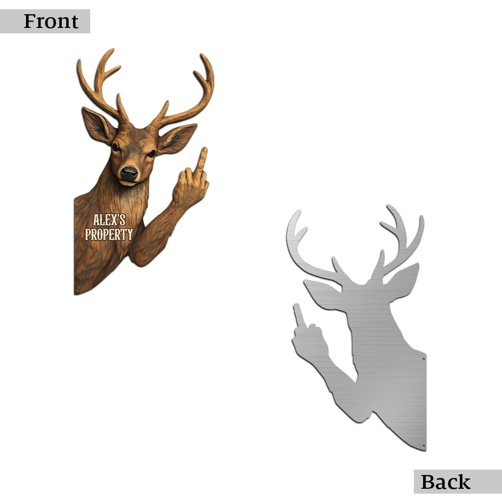 Keep Out Of Hunter's Property - Personalized Hunting Cut Metal Sign