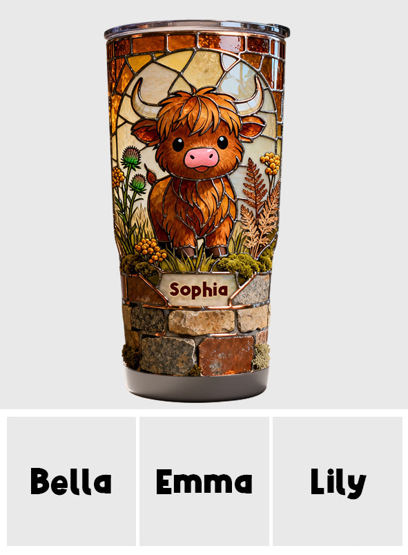 Farm Life - Personalized Highland Cow Tumbler