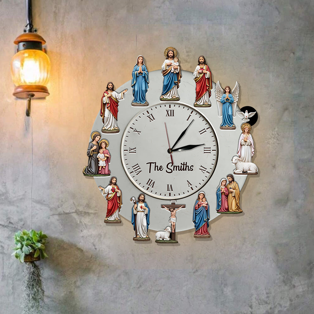 Timeless Faith - Personalized Christian LED Light Wall Clock