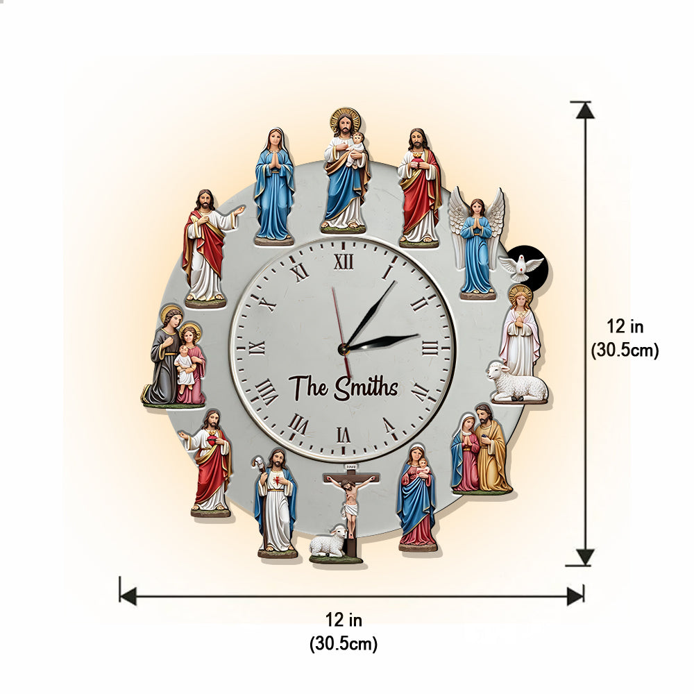 Timeless Faith - Personalized Christian LED Light Wall Clock