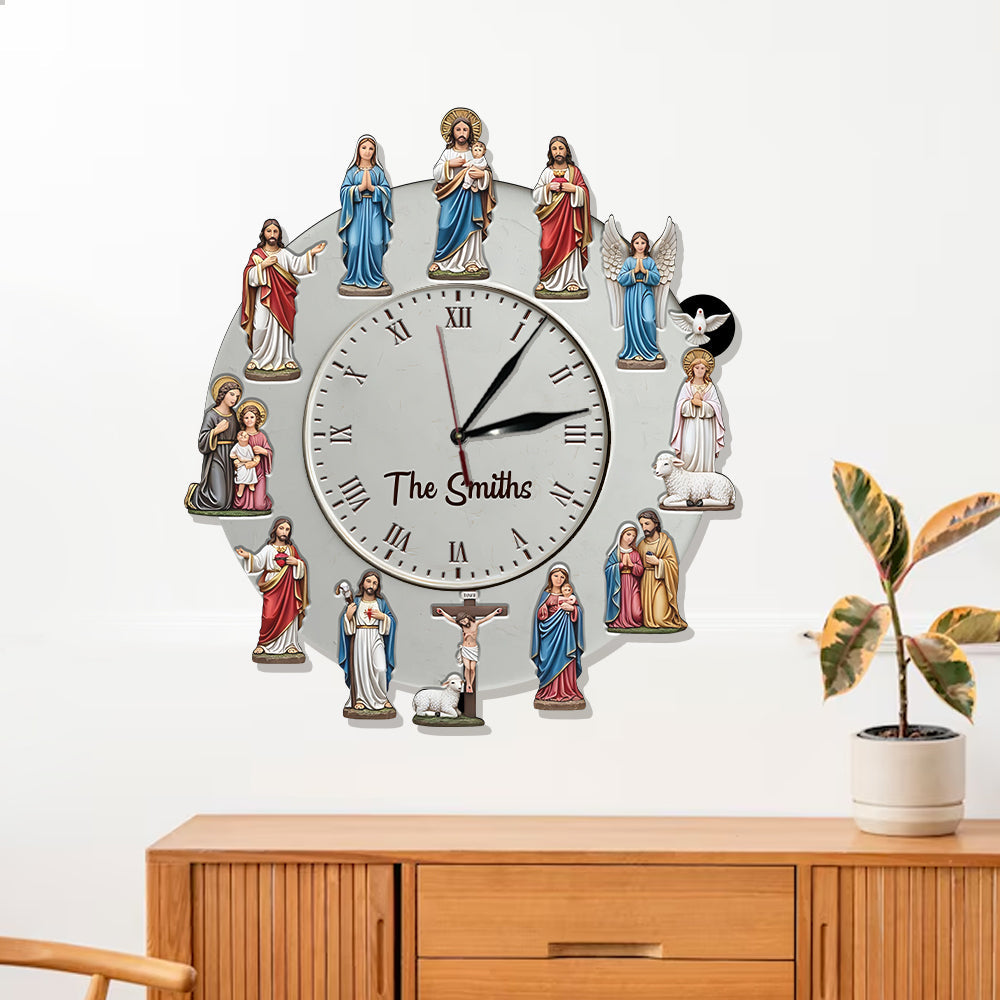 Timeless Faith - Personalized Christian LED Light Wall Clock