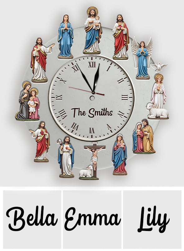 Timeless Faith - Personalized Christian LED Light Wall Clock