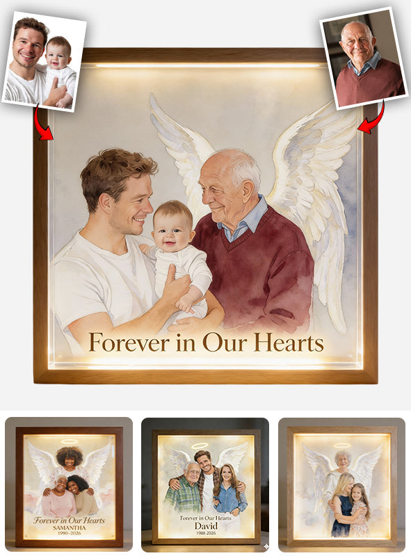 Test Memorial Wooden Frame LED Light