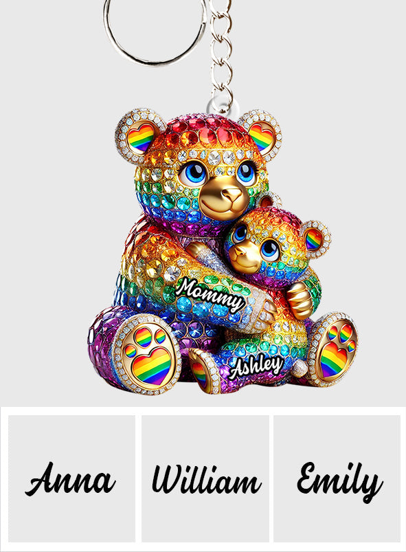 Mama Bear - Personalized LGBT Support Keychain