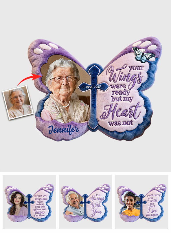 Custom From Any Photo - Personalized Memorial Faux Fur Shaped Pillow