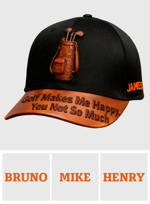 Golf Makes Me Happy - Personalized Golf Classic Cap