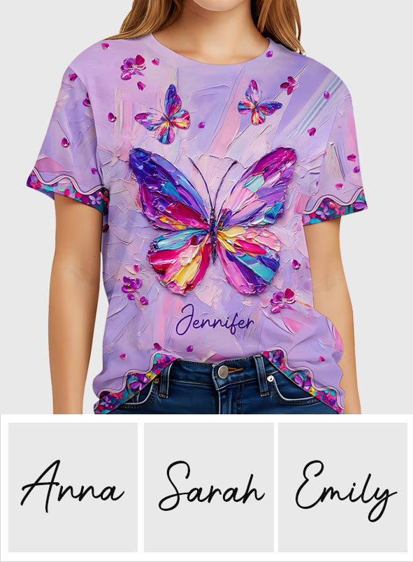 Beautiful Butterfly - Personalized Butterfly All Over Shirt