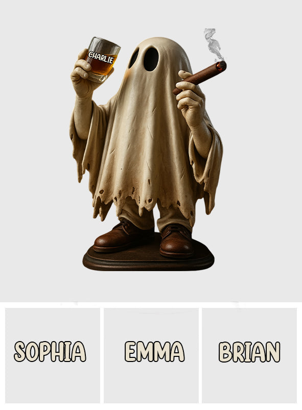 Spooky Whiskey and Cigar Lover - Personalized Whisky Custom Shaped Acrylic Plaque