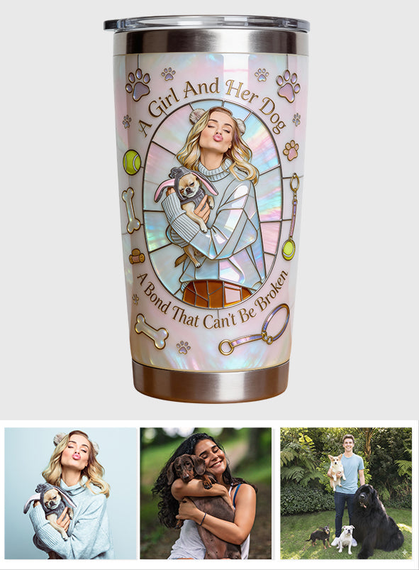 A Girl and Her Dog - Personalized Dog Tumbler