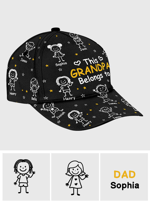This Grandpa/ Dad Belong To - Personalized Grandpa Classic Cap