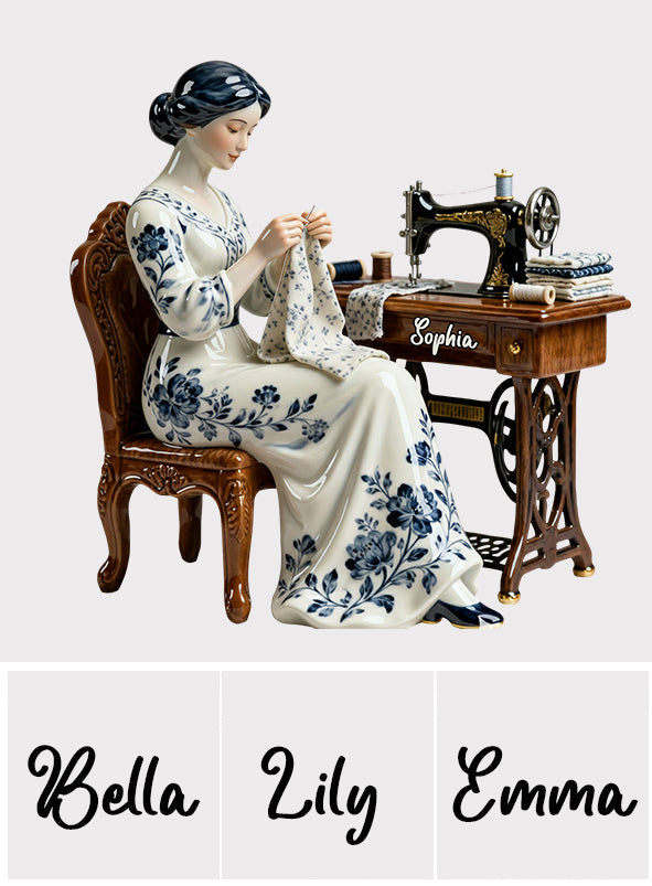 Just A Woman Who Loves Sewing - Personalized Sewing Custom Shaped Acrylic Plaque