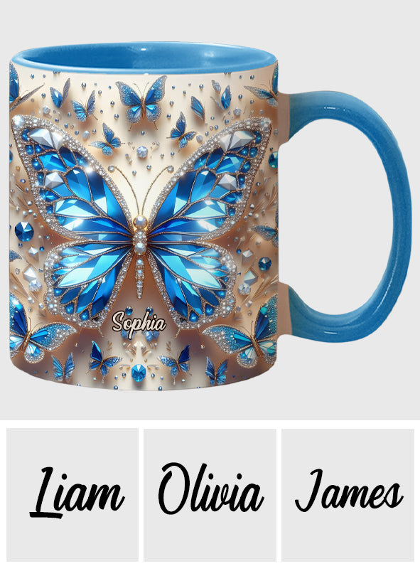 Beautiful Butterflies - Personalized Butterfly Accent Mug