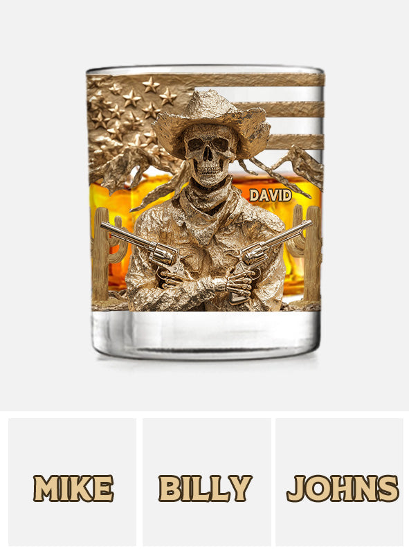 Western Cowboy - Personalized Western Outfit Whiskey Glass