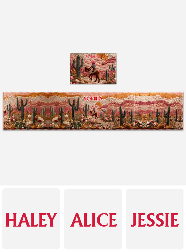 Howdy Cowgirl - Personalized Cowgirl Table Runner & Placemat