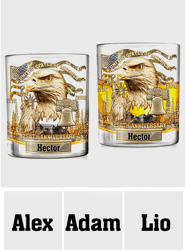 Eagle & Liberty – Personalisiertes Whiskyglas mit Weißkopfseeadler