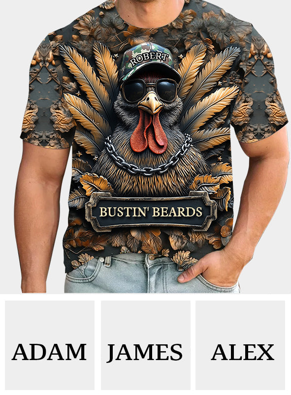 Bustin' Beards - Personalisiertes Jagd-Allover-Shirt