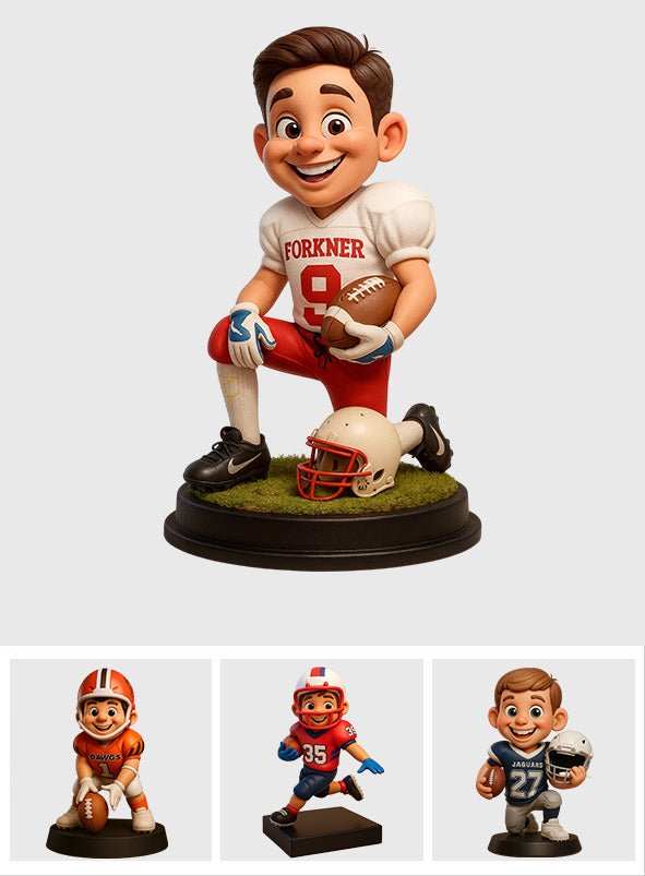 Funny Cartoonish Style - Personalized Football Custom Shaped Acrylic Plaque