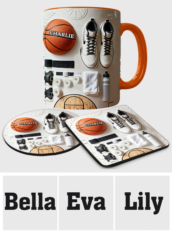 Aimez-vous le basketball ? Mug et sous-verre personnalisés sur le thème du basketball