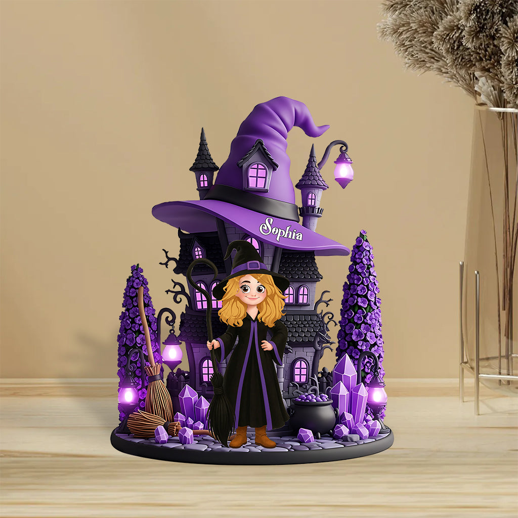 Witch House - Personalized Witch Custom Shaped Acrylic Plaque