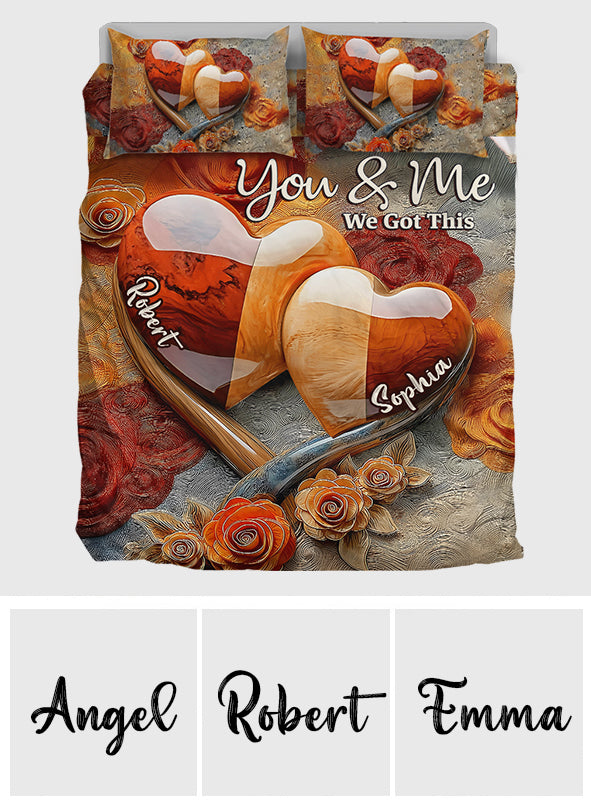 You & Me We Got This - Personalized Couple Quilt Set