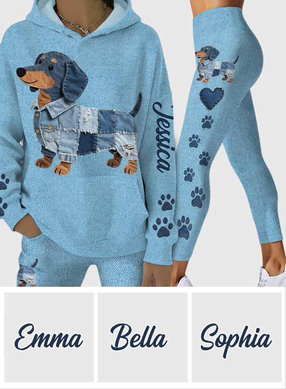 Just A Girl Who Loves Her Dog - Personalized Dog Hoodie and Leggings