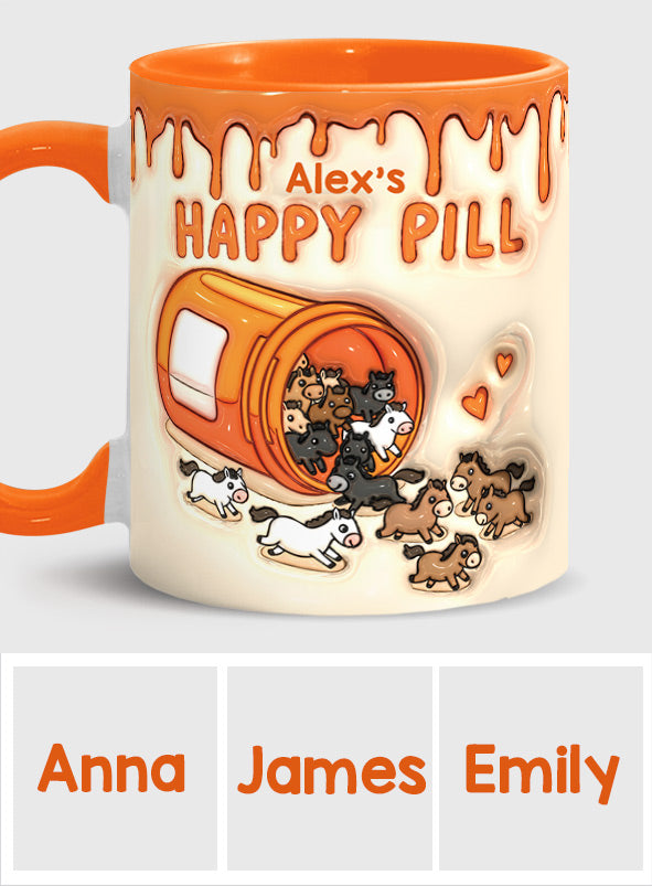 My Happy Pill - Personalized Horse Accent Mug