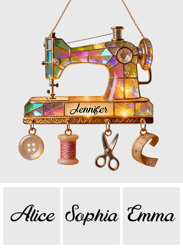 Colorful Sewing Machine - Personalized Sewing LED Light Acrylic Sign