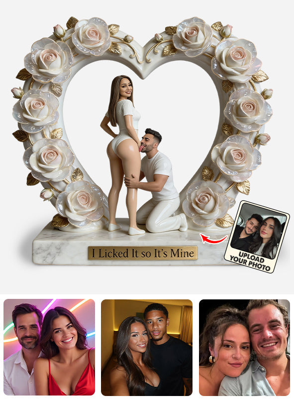 I Licked It so It's Mine - Personalized Couple Custom Shaped Acrylic Plaque