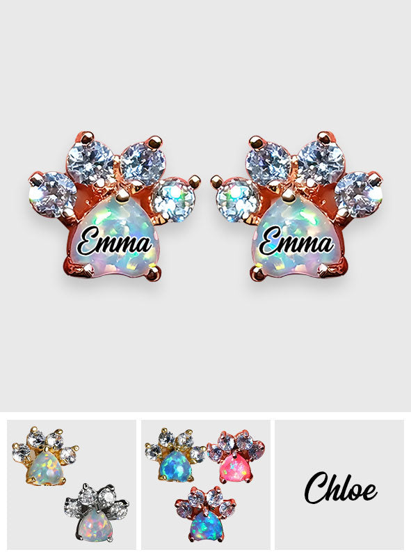 Dog Paw Jewellery - Personalized Dog Stud Earrings